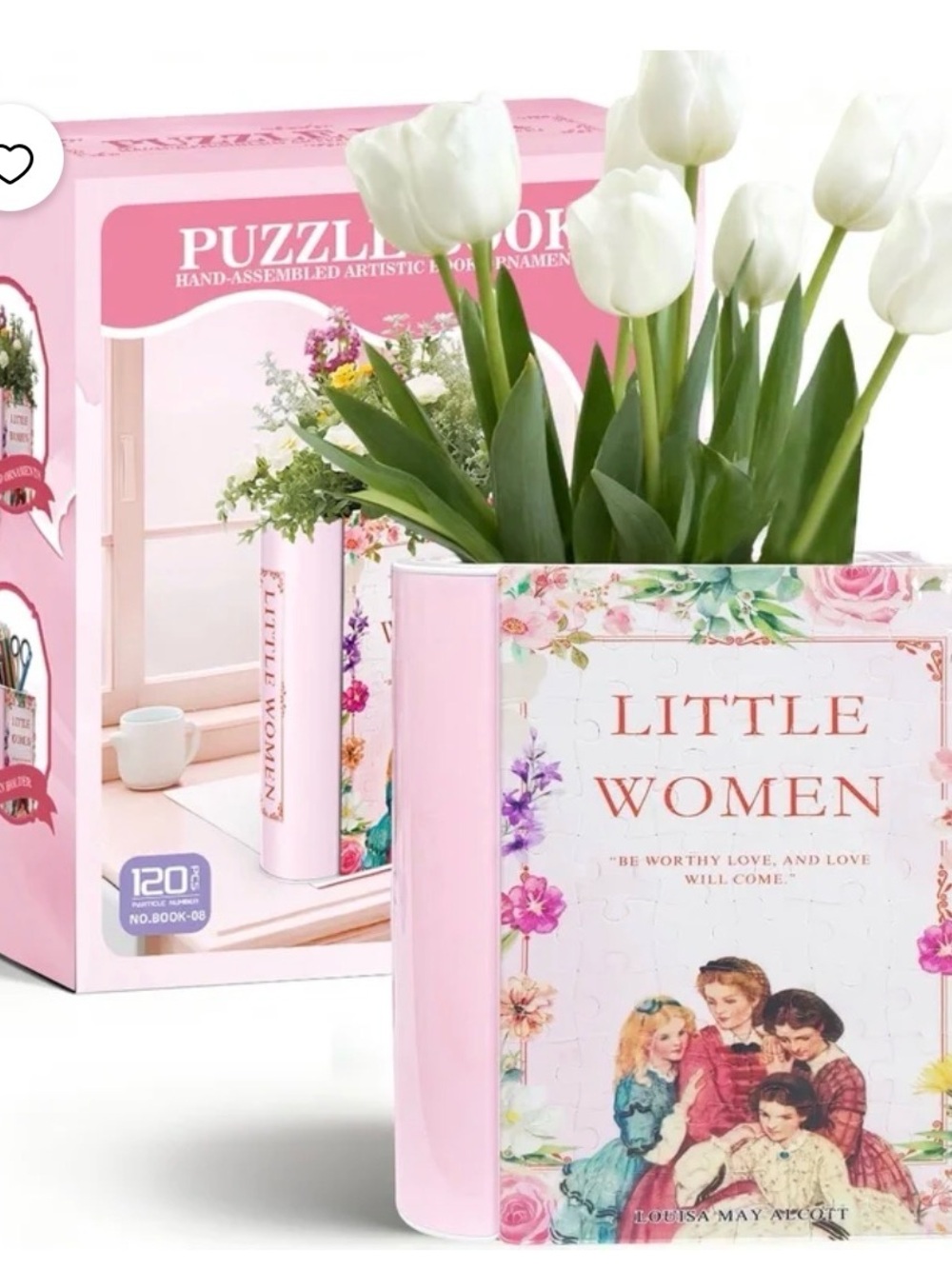 Puzzle book vase